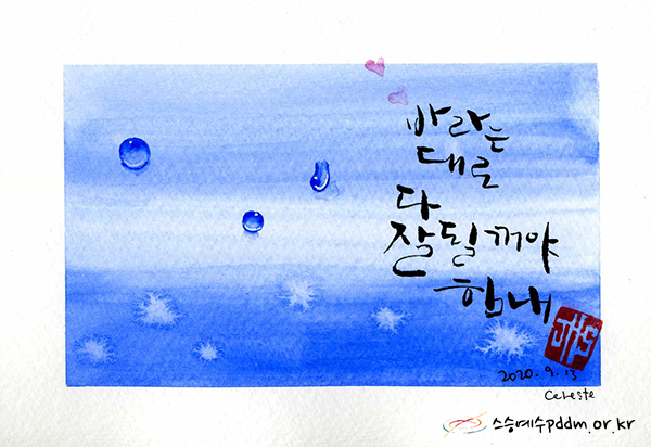 바라는 대로 다 잘 될거야. 힘내!