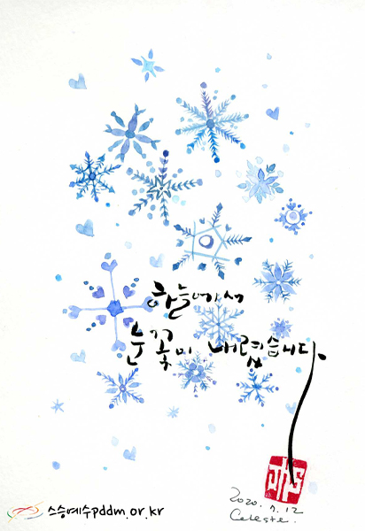 하늘에서 눈꽃이 내렸습니다.