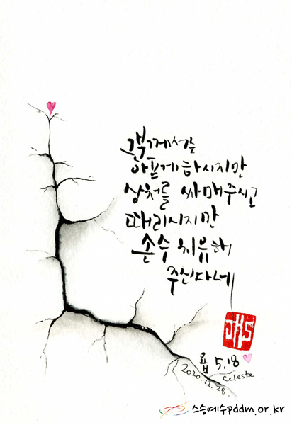 그분께서는 아프게 하시지만 상처를 싸매주시고 때리시지만 손수 치유해 주신다네. (욥 5,18)